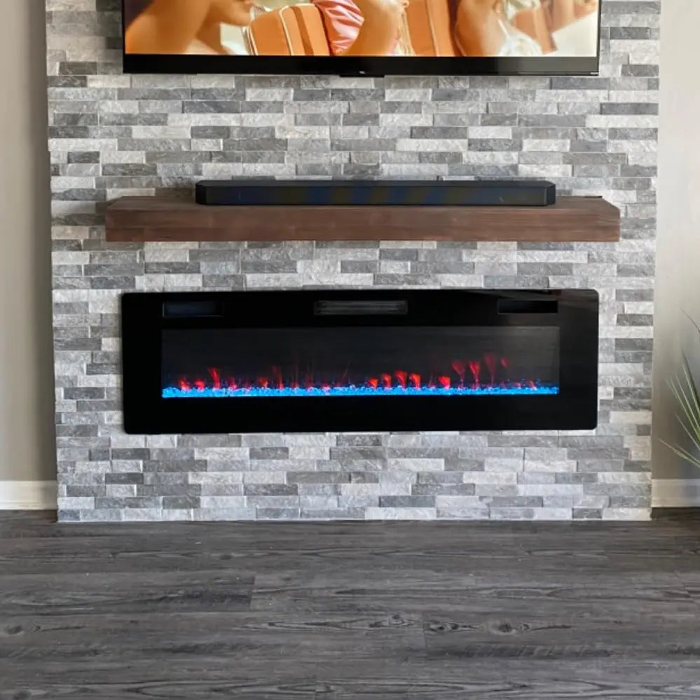R.W.FLAME Recessed Wall Mounted Electric Fireplace, 750 - 1500W R.W.FLAME