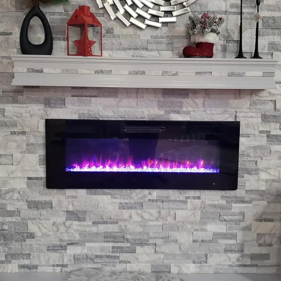R.W.FLAME Recessed Wall Mounted Electric Fireplace, 750 - 1500W R.W.FLAME