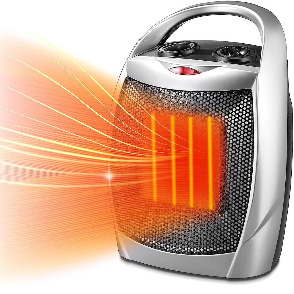 R.W.FLAME Portable Ceramic Space Heater with Adjustable Thermosta, 750W/1500W