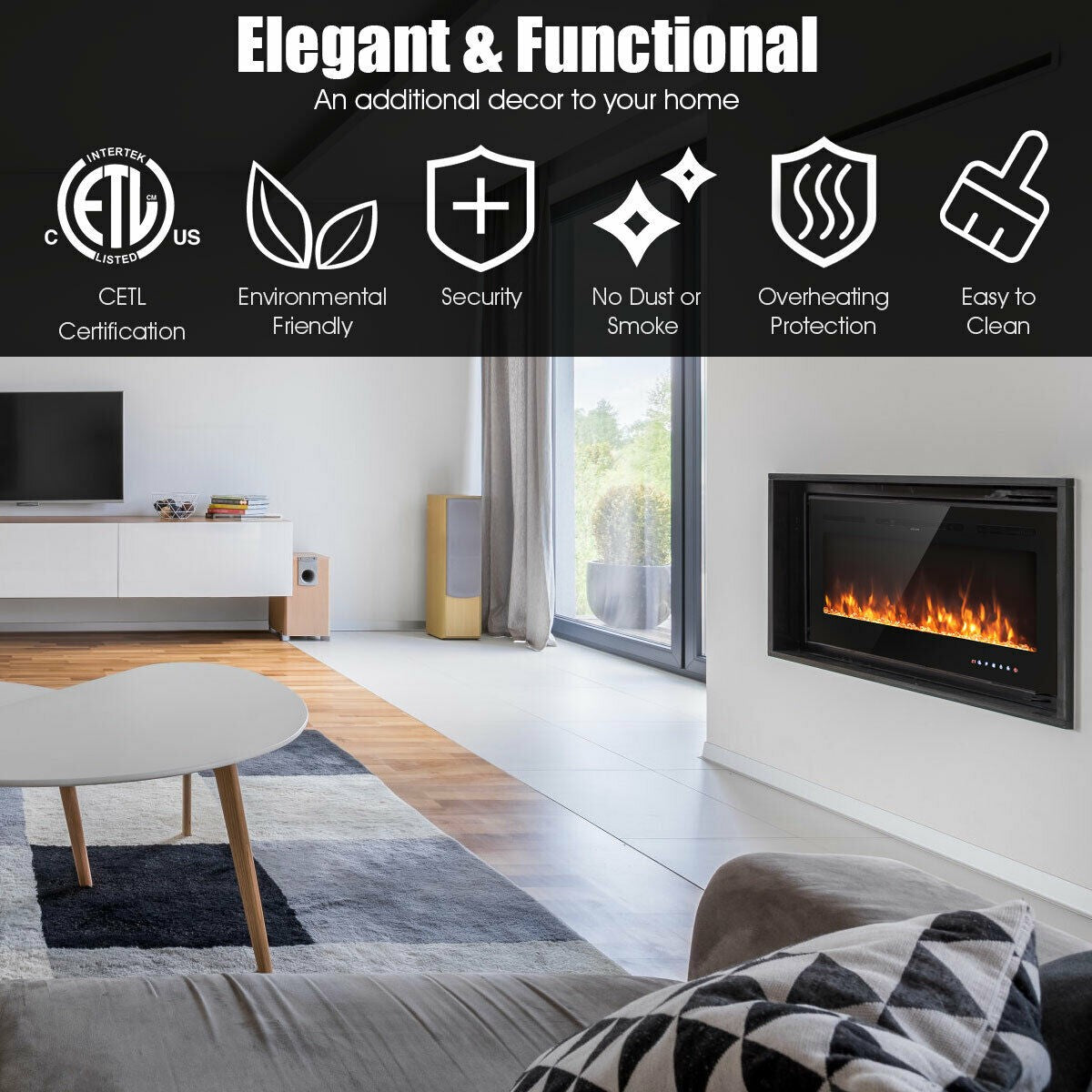 Wall-Mounted-Electric-Fireplace R.W.FLAME
