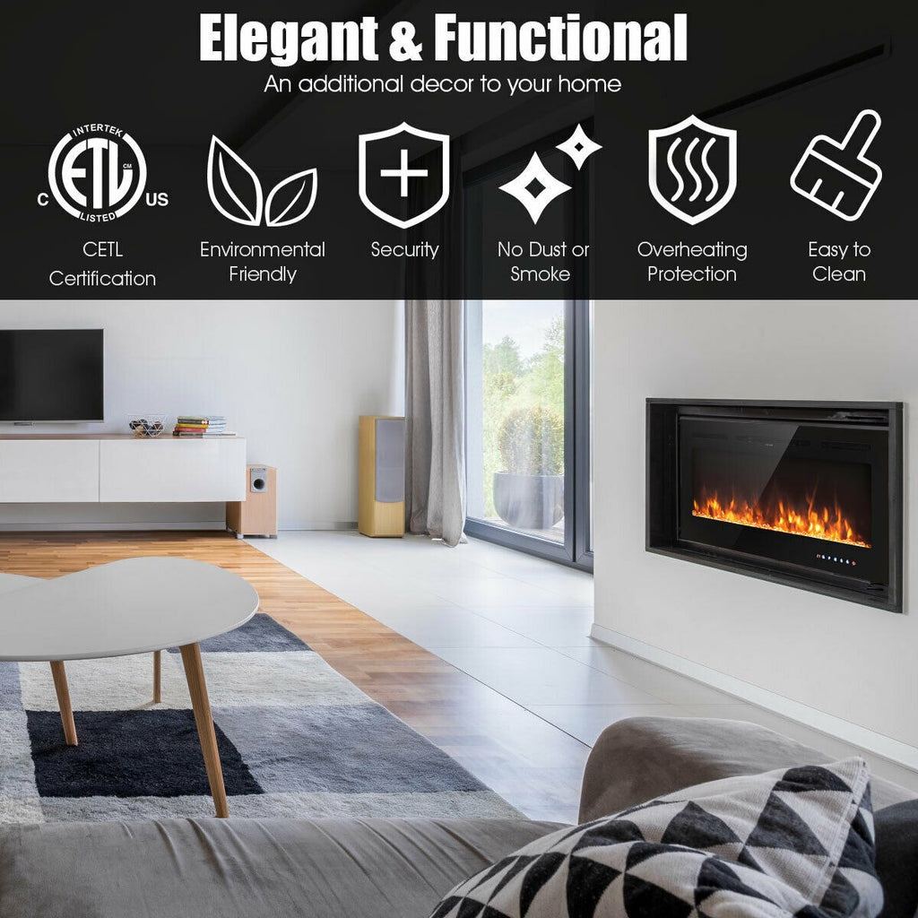 “Wall Mounted Electric Fireplace”