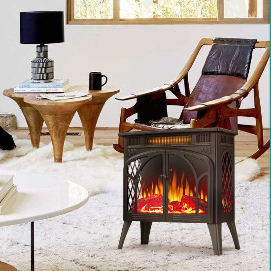 Choose the color of a fireplace stove that best suits your decoration style