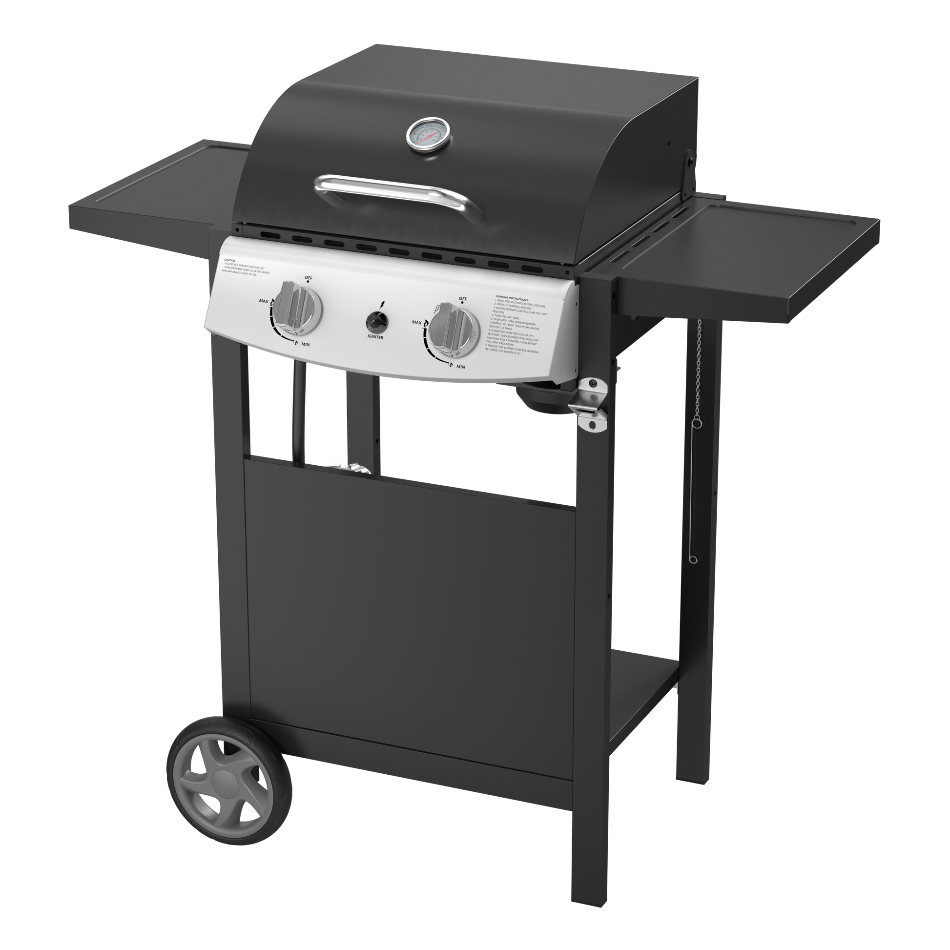 R.W.FLAME 2-Burner Propane Gas Grill, 20,000 BTU Stainless Steel BBQ Grill R.W.FLAME