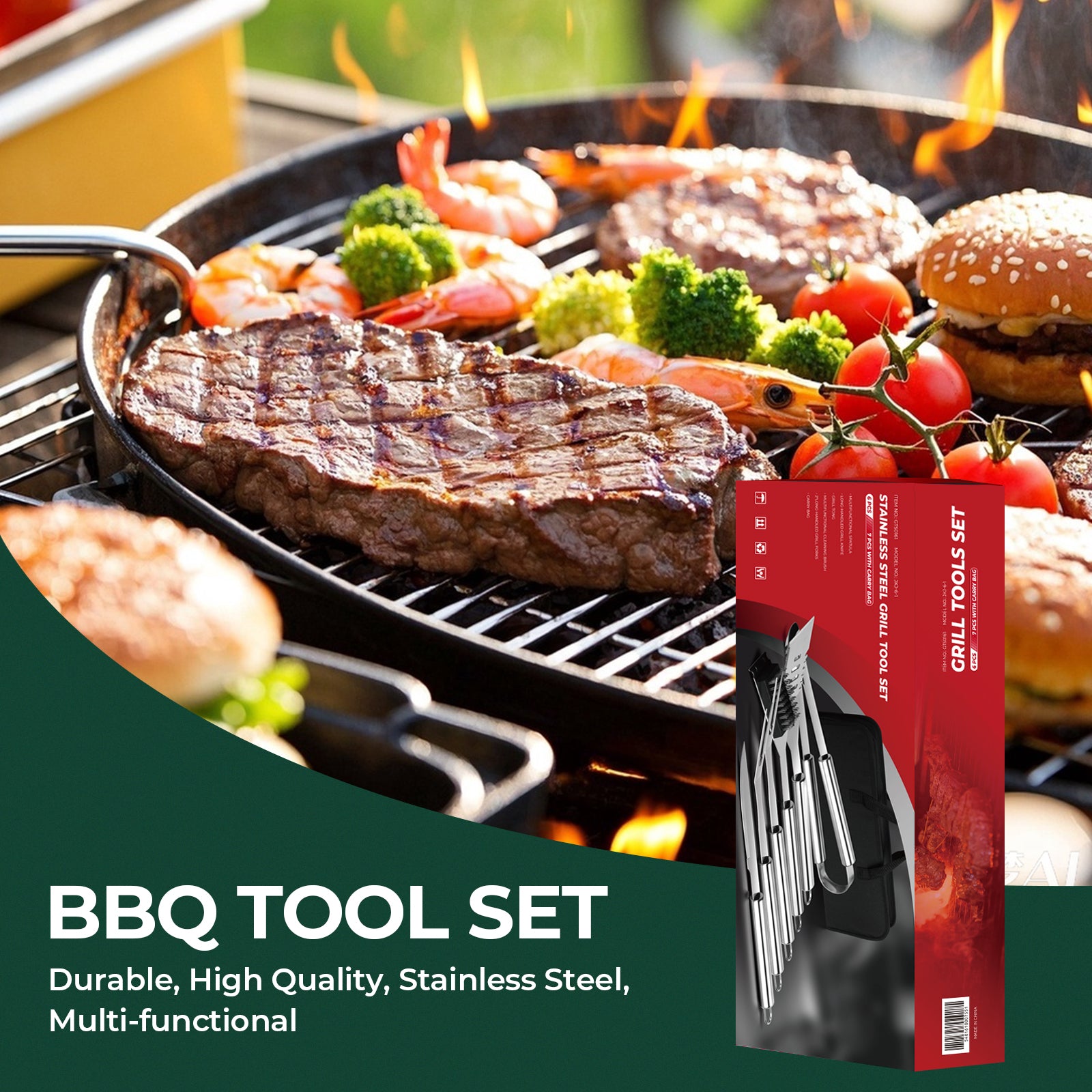 16 Inch Stainless Steel BBQ Grill Tools BBQ Tool Grilling Accessories