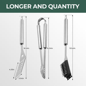 16 Inch Stainless Steel BBQ Grill Tools BBQ Tool Grilling Accessories