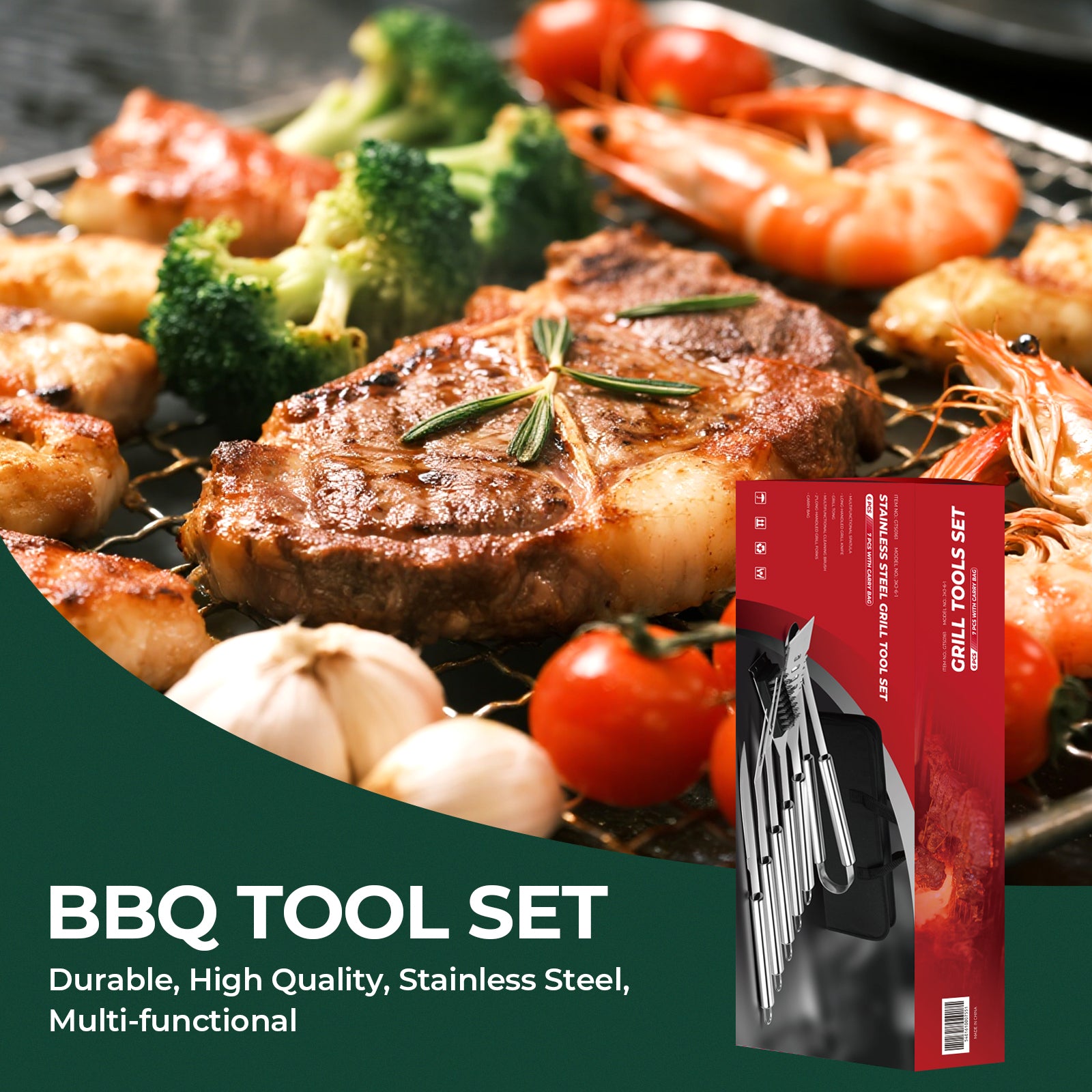 16 Inch Stainless Steel BBQ Grill Tools BBQ Tool Grilling Accessories