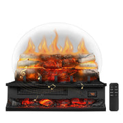 R.W.FLAME 20 Inch Electric Fireplace Log Heater with Crackling Sound and 5 Flame Brightness