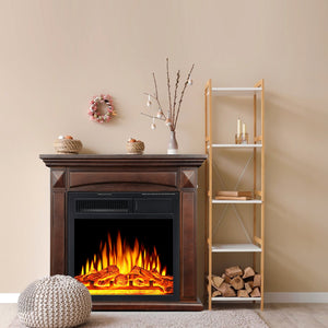 R.W.FLAME 26“ Mantel Electric Fireplace Stove Heater with Remote Control and 7 Flame Brightness R.W.FLAME