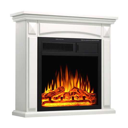 R.W.FLAME 26“ Mantel Electric Fireplace Stove Heater with Remote Control and 7 Flame Brightness