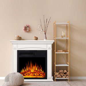 R.W.FLAME 26“ Mantel Electric Fireplace Stove Heater with Remote Control and 7 Flame Brightness R.W.FLAME