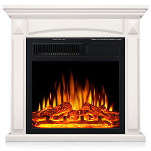 R.W.FLAME 26“ Mantel Electric Fireplace Stove Heater with Remote Control and 7 Flame Brightness R.W.FLAME