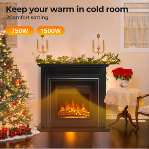 R.W.FLAME 36'' Electric Fireplace with Mantel Package,750 - 1500W