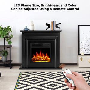 R.W.FLAME 36'' Electric Fireplace with Mantel Package,750 - 1500W