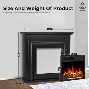 R.W.FLAME 36'' Electric Fireplace with Mantel Package,750 - 1500W
