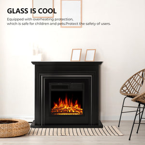 R.W.FLAME 36'' Electric Fireplace with Mantel Package,750 - 1500W