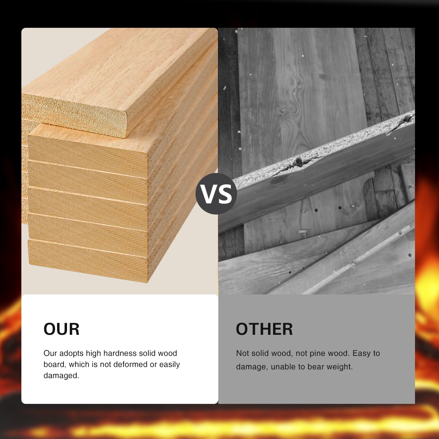 R.W.FLAME 36'' Electric Fireplace with Mantel Package,750 - 1500W