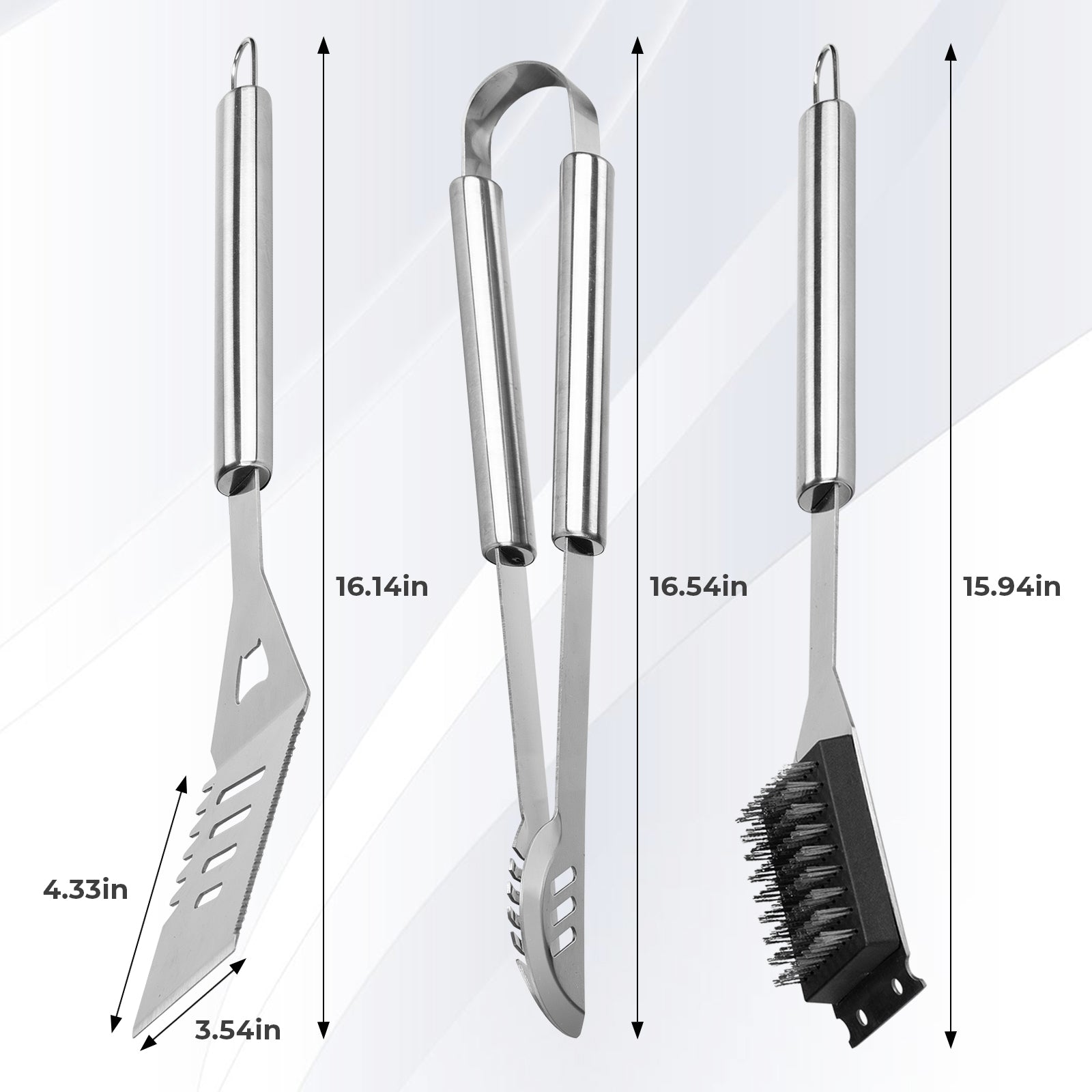 16 Inch Stainless Steel BBQ Grill Tools BBQ Tool Grilling Accessories