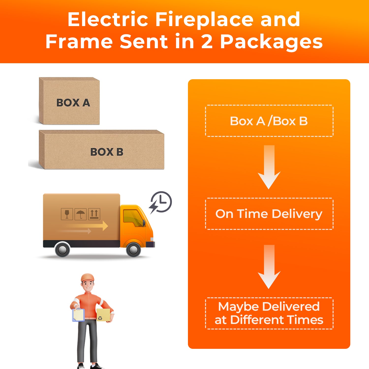 R.W.FLAME 44" Corner Freestanding Electric Fireplace with Mantel Package and Log 750-1500W