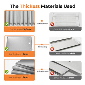 R.W.FLAME 4-Burner 32,000 BTU Propane Gas Grill Tabletop ALL-Thickened 304 Stainless Steel