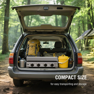 R.W.FLAME 4 Burners 32000BTU Tabletop Stainless Steel Gas Grill with handle R.W.FLAME