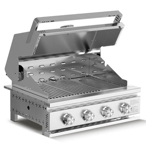 4-Burner 32,000 BTU Propane Gas Grill with Baking Tray Grates ALL-Thickened 304 Stainless Steel