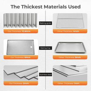 4-Burner 32,000 BTU Propane Gas Grill with Baking Tray Grates ALL-Thickened 304 Stainless Steel