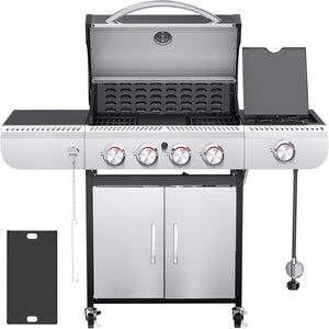 R.W.FLAME 3 & 4-Burner Propane Gas Grills with Side Burners, for Outdoor Cooking, BBQ, Patio, Camping R.W.FLAME