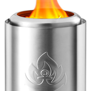 R.W.FLAME Tabletop Smokeless Fire Pit with Stand, Stainless Steel R.W.FLAME