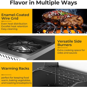 R.W.FLAME 3 & 4-Burner Propane Gas Grills with Side Burners, for Outdoor Cooking, BBQ, Patio, Camping R.W.FLAME