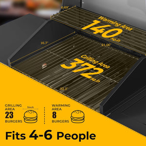 R.W.FLAME 3 & 4-Burner Propane Gas Grills with Side Burners, for Outdoor Cooking, BBQ, Patio, Camping R.W.FLAME