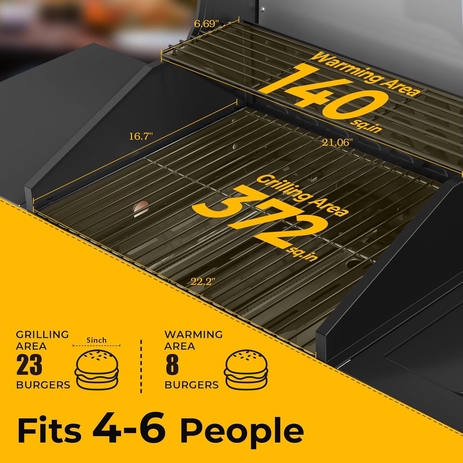 R.W.FLAME 3 & 4-Burner Propane Gas Grills with Side Burners, for Outdoor Cooking, BBQ, Patio, Camping R.W.FLAME