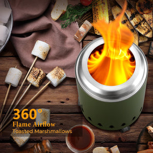 R.W.FLAME Tabletop Smokeless Fire Pit with Stand, Stainless Steel R.W.FLAME