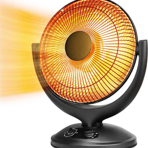 R.W.FLAME 800W/400W Radiant Space Heater - Thermostat, Timer, Safety Features, Quiet for Home & Office R.W.FLAME