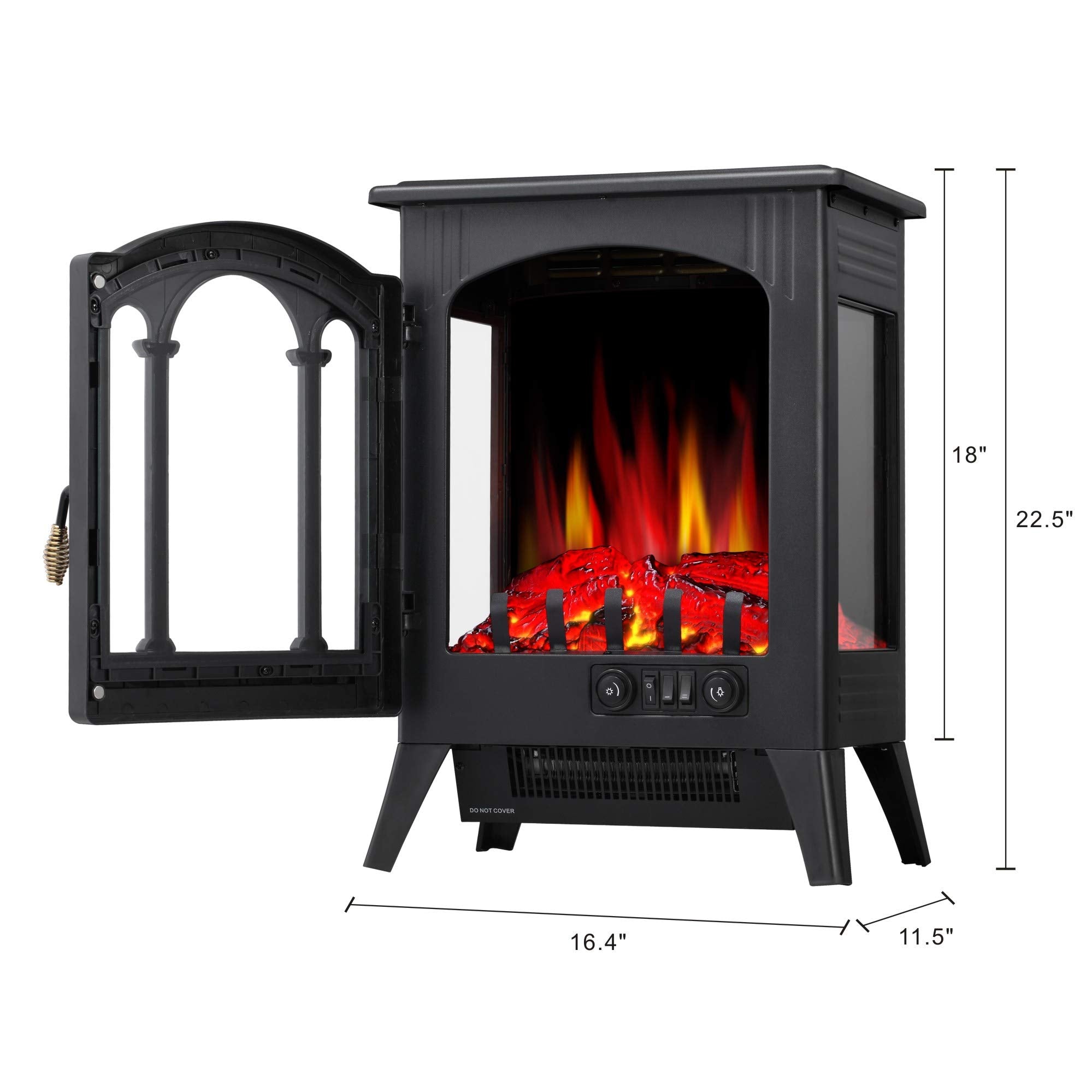 R.W.FLAME 3D Free standing Fireplace Stove