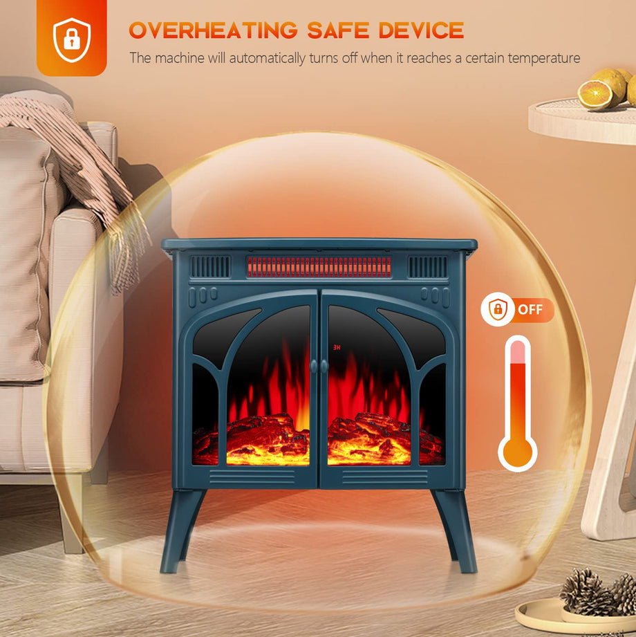 R.W.FLAME 25 Inch Electric Fireplace Stove Heater