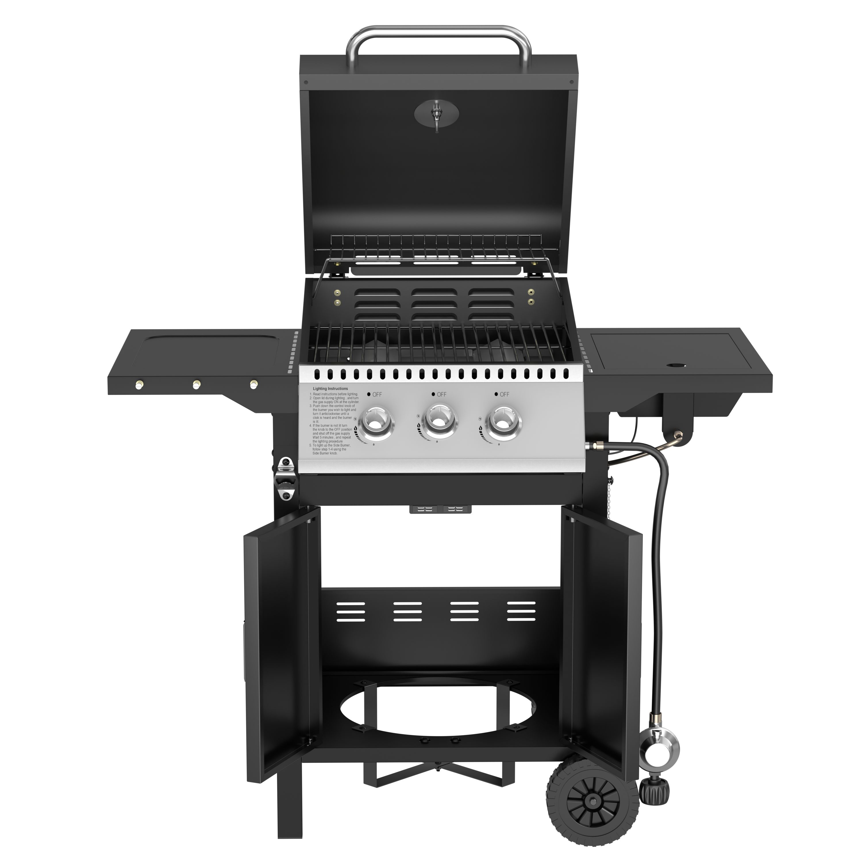 R.W.FLAME Outdoor Propane Gas BBQ Grill with Extra Side Burner