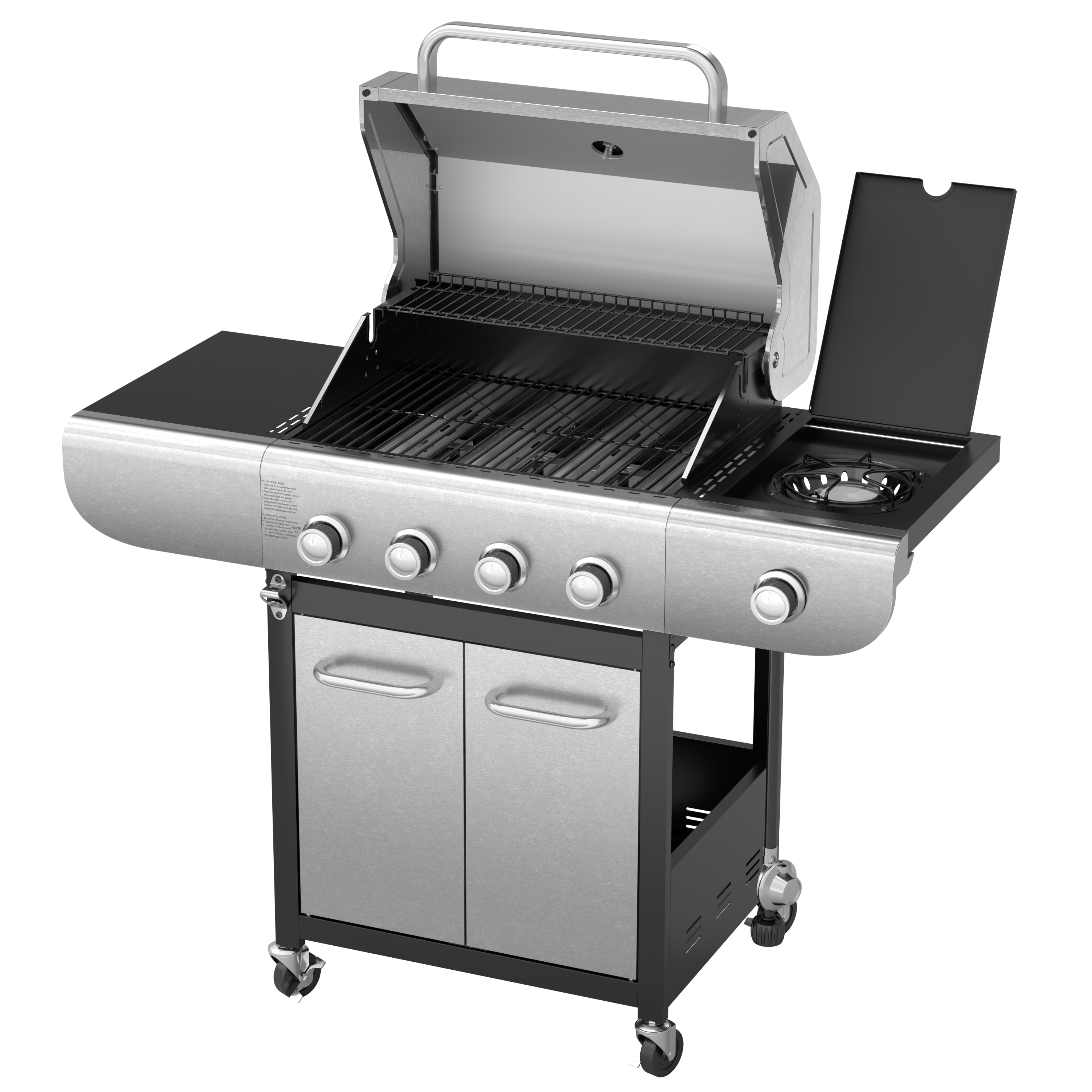 R.W.FLAME Outdoor Propane Gas BBQ Grill with Extra Side Burner