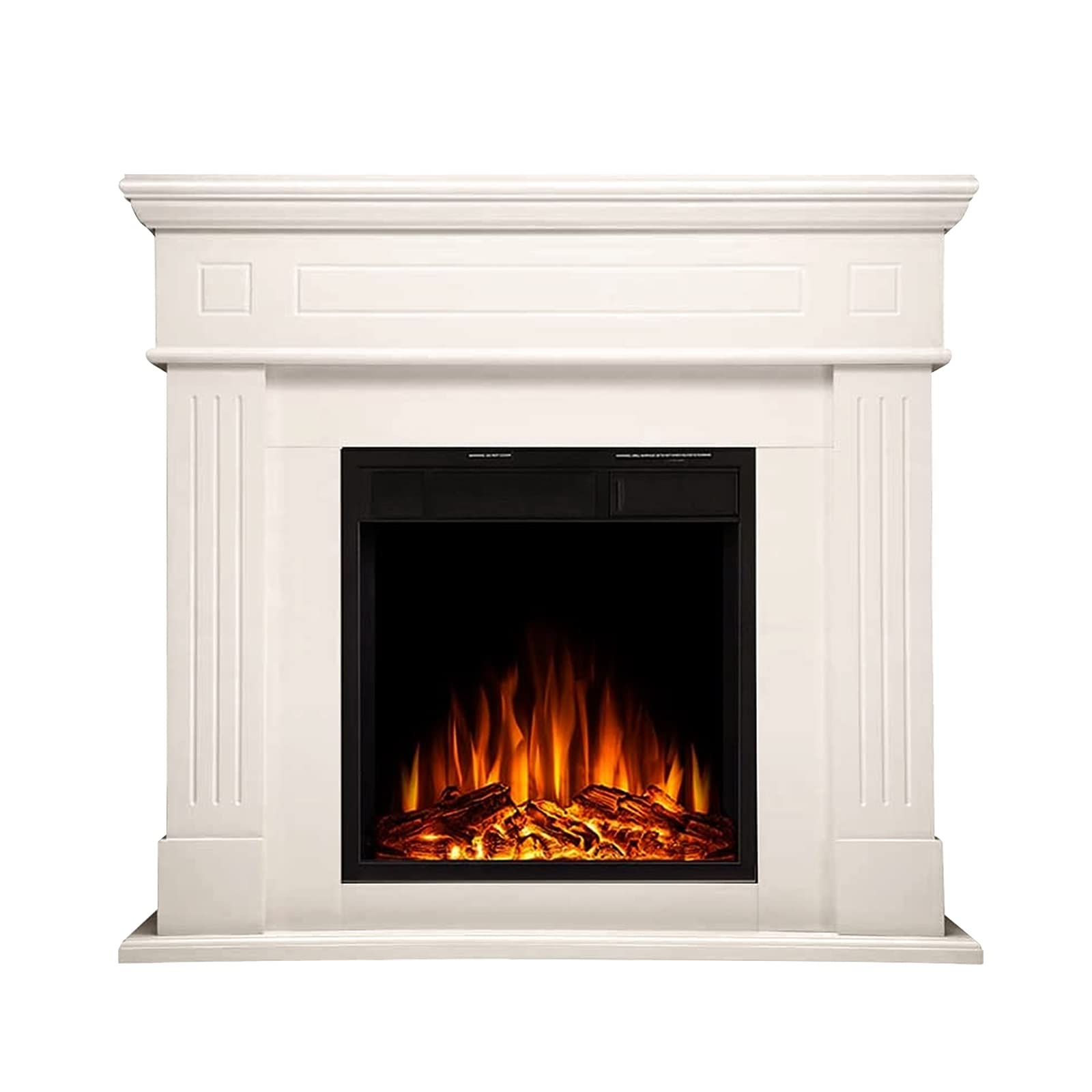 R.W.FLAME 43"Electric Fireplace Mantel Wooden Surround Firebox,750W/1500W R.W.FLAME