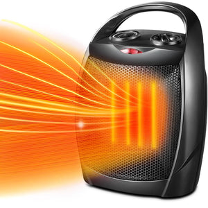 R.W.FLAME Portable Ceramic Space Heater with Adjustable Thermosta, 750W/1500W R.W.FLAME
