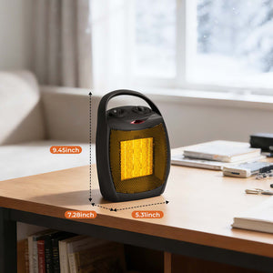 R.W.FLAME Portable Ceramic Space Heater with Adjustable Thermosta, 750W/1500W