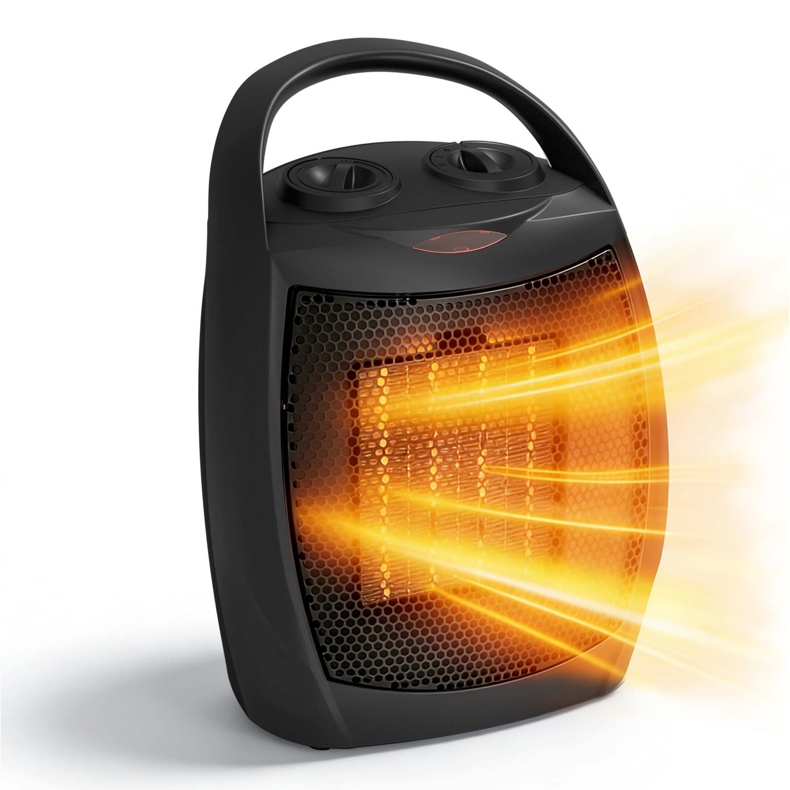 R.W.FLAME Portable Ceramic Space Heater with Adjustable Thermosta, 750W/1500W