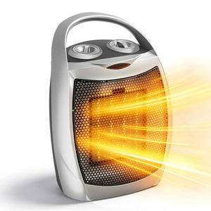 R.W.FLAME Portable Ceramic Space Heater with Adjustable Thermosta, 750W/1500W