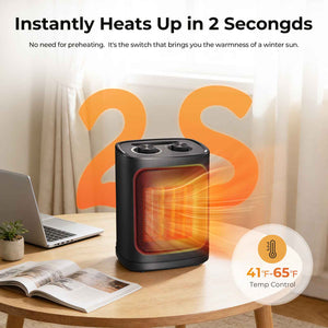 R.W.FLAME Portable Space Heater with Thermostat, Electric Space Heater,3 Modes