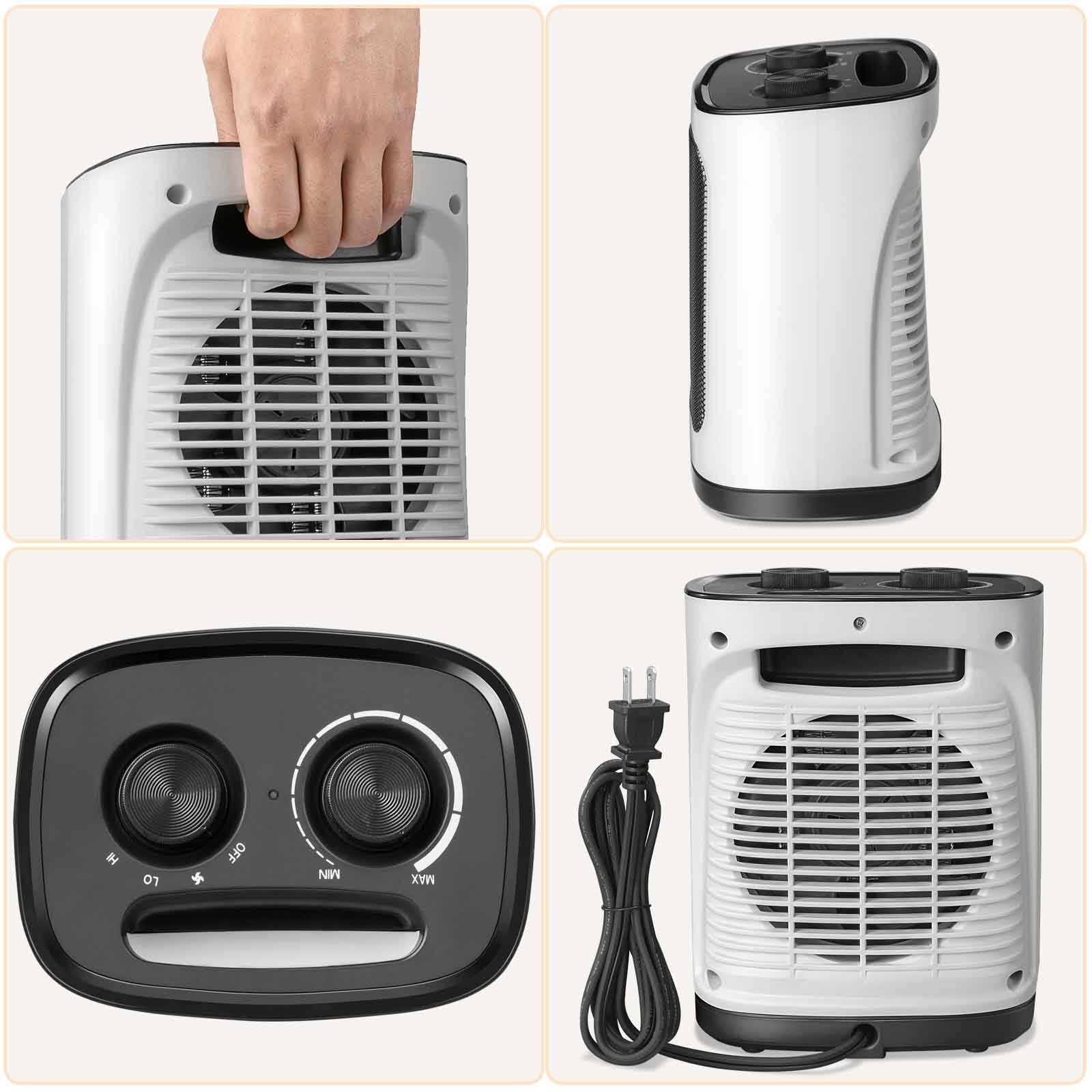 R.W.FLAME Portable Space Heater with Thermostat, Electric Space Heater,3 Modes