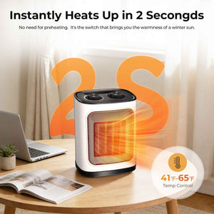 R.W.FLAME Portable Space Heater with Thermostat, Electric Space Heater,3 Modes