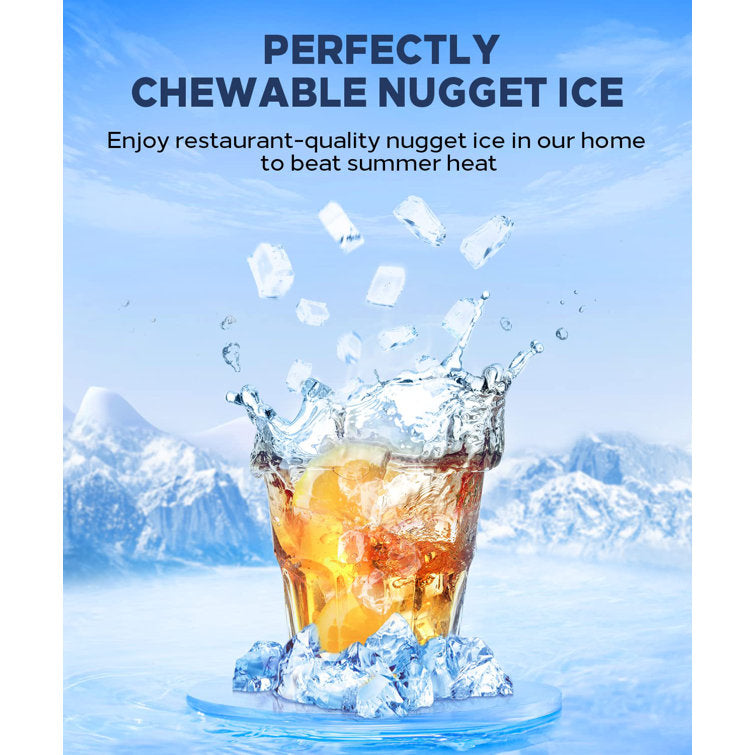 44 Lb. lb. Daily Production Nugget Countertop Ice Maker with Self-Cleaning  Function