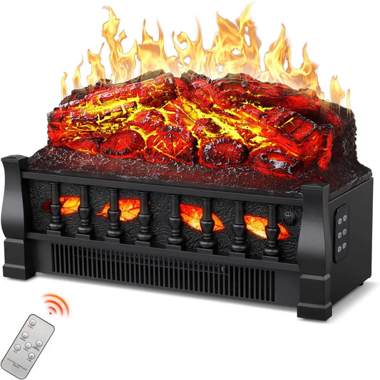 EchoGlow Ember 20" Log Set_R.W.FLAME Electric Fireplace Log Set Heater with Remote Control, 750W/1500W R.W.FLAME