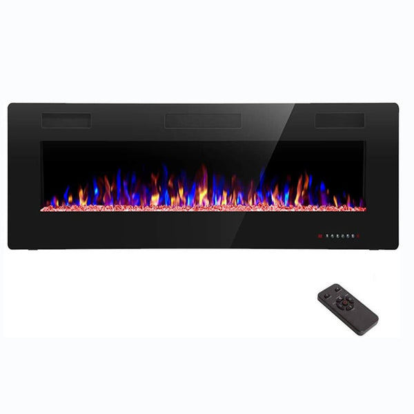 R.W.FLAME 60'' Recessed Electric Fireplace Heater, 750W-1500W
