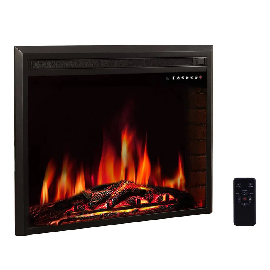 R.W.FLAME 36 Freestanding u0026 Recessed Electric Fireplace Insert, 750W-