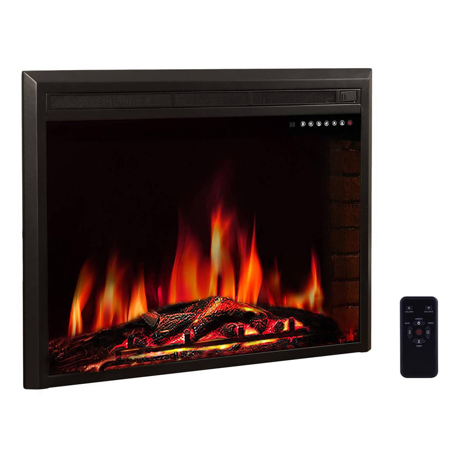 R.W.FLAME 39 Freestanding u0026 Recessed Electric Fireplace Insert, 750W-